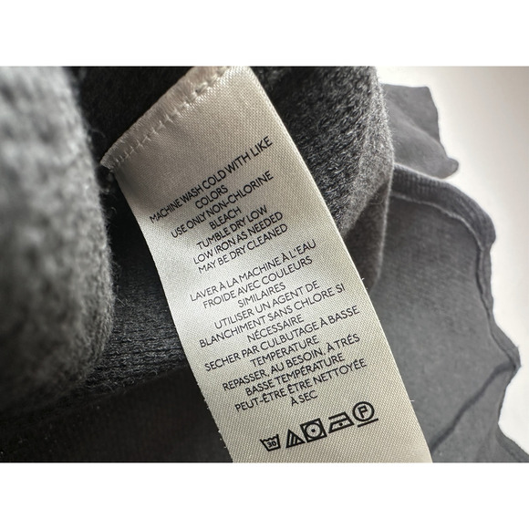 We The Free People Anakin Thermal Top Small Faded Black Slouchy Boho Grunge - Picture 7 of 9